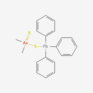 molecular formula C20H21AsPbS2 B14377077 Dimethyl(sulfanylidene)[(triphenylplumbyl)sulfanyl]-lambda~5~-arsane CAS No. 89901-35-9