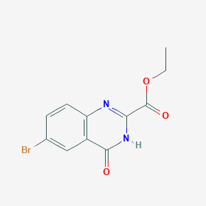 molecular formula C11H9BrN2O3 B1437710 Ethyl 6-bromo-4-oxo-3,4-dihydroquinazoline-2-carboxylate CAS No. 926273-65-6