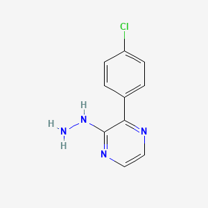 molecular formula C10H9ClN4 B14377127 2-(4-Chlorophenyl)-3-hydrazinylpyrazine CAS No. 88066-76-6