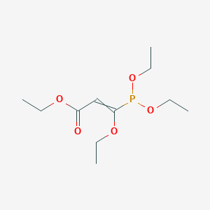 molecular formula C11H21O5P B14377176 Ethyl 3-(diethoxyphosphanyl)-3-ethoxyprop-2-enoate CAS No. 88472-75-7