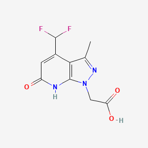 [4-(difluoromethyl)-3-methyl-6-oxo-6,7-dihydro-1H-pyrazolo[3,4-b]pyridin-1-yl]acetic acid