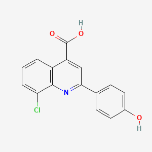 molecular formula C16H10ClNO3 B1437720 8-Chloro-2-(4-hydroxyphenyl)quinoline-4-carboxylic acid CAS No. 861236-55-7
