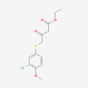 molecular formula C13H15ClO4S B14377301 Ethyl 4-[(3-chloro-4-methoxyphenyl)sulfanyl]-3-oxobutanoate CAS No. 89818-38-2