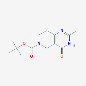 molecular formula C13H19N3O3 B1437735 叔丁基 4-羟基-2-甲基-7,8-二氢吡啶并[4,3-d]嘧啶-6(5H)-甲酸酯 CAS No. 1073440-84-2