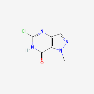 molecular formula C6H5ClN4O B1437737 5-Chloro-1-methyl-1H-pyrazolo[4,3-d]pyrimidin-7(6H)-one CAS No. 1211533-31-1