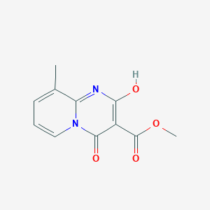 molecular formula C11H10N2O4 B1437742 methyl 2-hydroxy-9-methyl-4-oxo-4H-pyrido[1,2-a]pyrimidine-3-carboxylate CAS No. 1105189-72-7