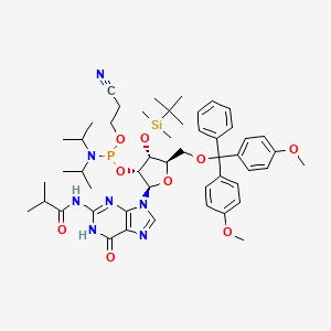 molecular formula C50H68N7O9PSi B1437745 3'-O-tert-Butyldimethylsilyl-5'-O-DMT-N2-isobutyrylguanosine 2'-CE phosphoramidite CAS No. 1445905-51-0