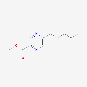 molecular formula C11H16N2O2 B14377460 Methyl 5-pentylpyrazine-2-carboxylate CAS No. 89967-30-6