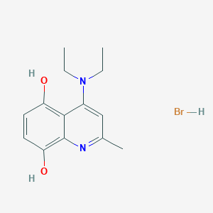 molecular formula C14H19BrN2O2 B14377519 4-(Diethylamino)-2-methylquinoline-5,8-diol;hydrobromide CAS No. 88484-67-7