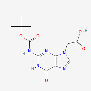2-(2-((tert-Butoxycarbonyl)amino)-6-oxo-1H-purin-9(6H)-yl)acetic acid