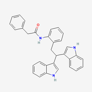 molecular formula C32H27N3O B14377523 N-(2-(2,2-Di(1H-indol-3-yl)ethyl)phenyl)-2-phenylacetamide CAS No. 88048-49-1