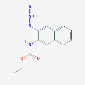 molecular formula C13H12N4O2 B14377528 Ethyl (3-azidonaphthalen-2-yl)carbamate CAS No. 88596-88-7
