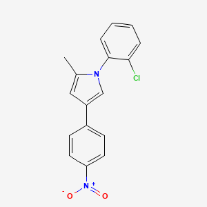 molecular formula C17H13ClN2O2 B14377535 1-(2-Chlorophenyl)-2-methyl-4-(4-nitrophenyl)-1H-pyrrole CAS No. 88502-78-7