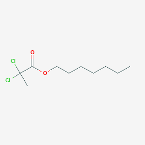 molecular formula C10H18Cl2O2 B14377558 Propanoic acid, 2,2-dichloro-, heptyl ester CAS No. 89876-38-0