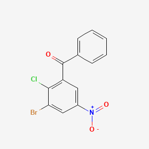 molecular formula C13H7BrClNO3 B14377575 (3-Bromo-2-chloro-5-nitrophenyl)(phenyl)methanone CAS No. 90019-33-3