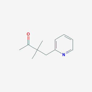 molecular formula C11H15NO B14377597 3,3-Dimethyl-4-(pyridin-2-yl)butan-2-one CAS No. 88356-07-4
