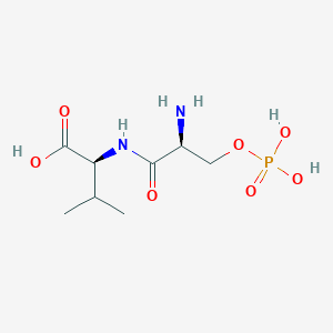 molecular formula C8H17N2O7P B14377616 O-Phosphono-L-seryl-L-valine CAS No. 88169-78-2