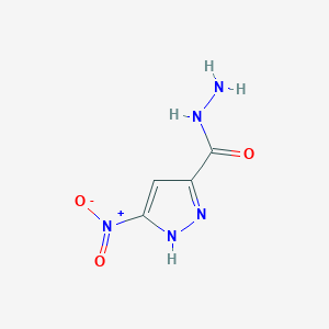 molecular formula C4H5N5O3 B1437762 5-nitro-1H-pyrazole-3-carbohydrazide CAS No. 297149-33-8