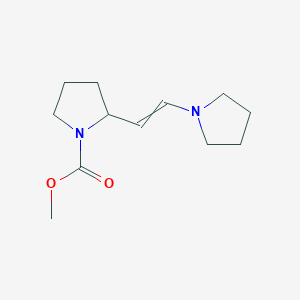 molecular formula C12H20N2O2 B14377651 Methyl 2-[2-(pyrrolidin-1-yl)ethenyl]pyrrolidine-1-carboxylate CAS No. 88001-32-5