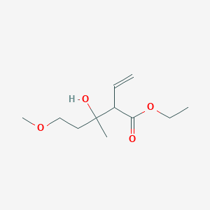 molecular formula C11H20O4 B14377716 Ethyl 2-ethenyl-3-hydroxy-5-methoxy-3-methylpentanoate CAS No. 89922-35-0