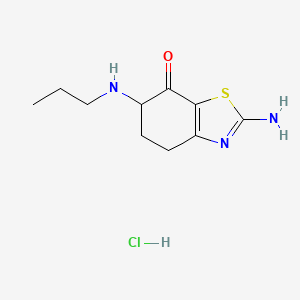 molecular formula C10H16ClN3OS B1437774 2-amino-6-(propylamino)-5,6-dihydrobenzo[d]thiazol-7(4H)-one hydrochloride CAS No. 2245708-68-1