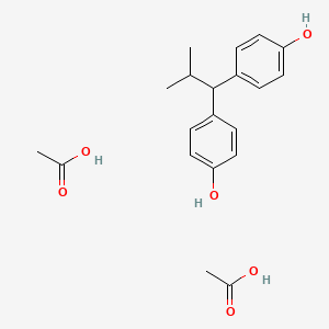 molecular formula C20H26O6 B14377751 Acetic acid;4-[1-(4-hydroxyphenyl)-2-methylpropyl]phenol CAS No. 89880-90-0