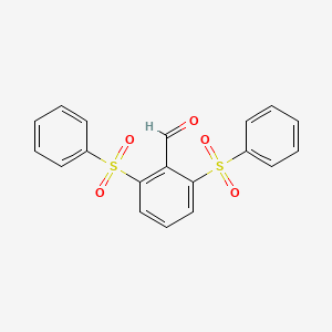 molecular formula C19H14O5S2 B1437777 2,6-Bis(benzenesulfonyl)benzaldehyde CAS No. 1020722-19-3