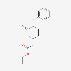 molecular formula C16H20O3S B14377771 Ethyl [3-oxo-4-(phenylsulfanyl)cyclohexyl]acetate CAS No. 88354-74-9