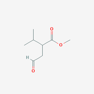 molecular formula C8H14O3 B14377789 Methyl 3-methyl-2-(2-oxoethyl)butanoate CAS No. 88496-54-2