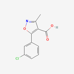 molecular formula C11H8ClNO3 B1437781 5-(3-Chloro-phenyl)-3-methyl-isoxazole-4-carboxylic acid CAS No. 92545-96-5