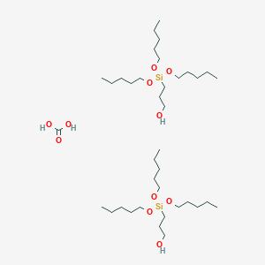 molecular formula C37H82O11Si2 B14377816 Carbonic acid;3-tripentoxysilylpropan-1-ol CAS No. 88321-14-6
