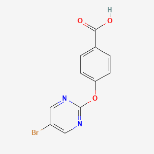 molecular formula C11H7BrN2O3 B1437782 4-(5-溴嘧啶-2-氧基)苯甲酸 CAS No. 1086379-56-7
