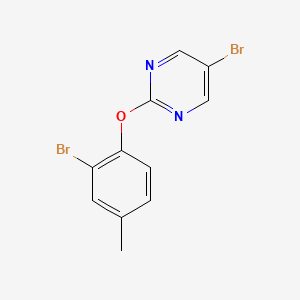 molecular formula C11H8Br2N2O B1437783 5-Bromo-2-(2-bromo-4-methylphenoxy)pyrimidine CAS No. 1017789-01-3