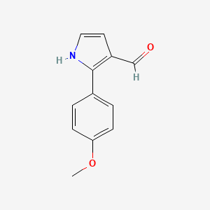molecular formula C12H11NO2 B14377879 2-(4-Methoxyphenyl)-1H-pyrrole-3-carbaldehyde CAS No. 90180-46-4