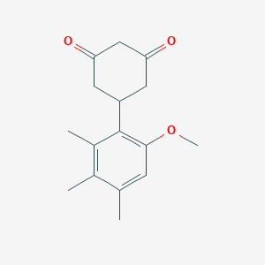 molecular formula C16H20O3 B14377893 5-(6-Methoxy-2,3,4-trimethylphenyl)cyclohexane-1,3-dione CAS No. 88176-46-9