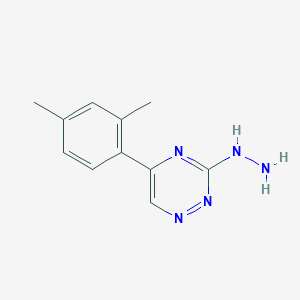 molecular formula C11H13N5 B1437790 5-(2,4-Dimethylphenyl)-3-hydrazinyl-1,2,4-triazine CAS No. 915922-27-9