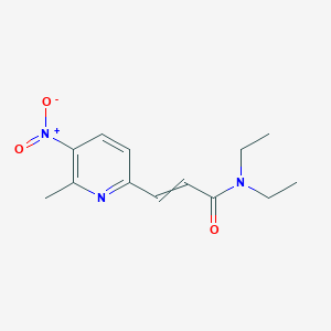 molecular formula C13H17N3O3 B14377906 N,N-Diethyl-3-(6-methyl-5-nitropyridin-2-YL)prop-2-enamide CAS No. 89862-00-0