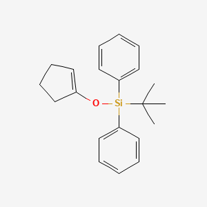 molecular formula C21H26OSi B14377918 tert-Butyl[(cyclopent-1-en-1-yl)oxy]diphenylsilane CAS No. 90036-86-5