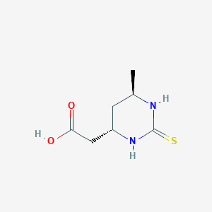molecular formula C7H12N2O2S B1437795 rac-[(4S,6R)-6-methyl-2-thioxohexahydropyrimidin-4-yl]acetic acid CAS No. 1212223-21-6