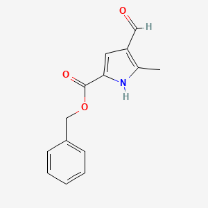molecular formula C14H13NO3 B14377994 Benzyl 4-formyl-5-methyl-1H-pyrrole-2-carboxylate CAS No. 89909-50-2
