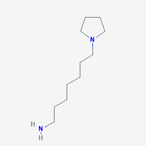 molecular formula C11H24N2 B1437807 7-(Pyrrolidin-1-yl)heptan-1-amine CAS No. 1020937-83-0