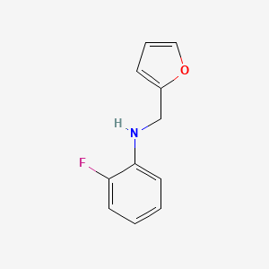 molecular formula C11H10FNO B1437815 2-fluoro-N-(furan-2-ylmethyl)aniline CAS No. 908146-94-1