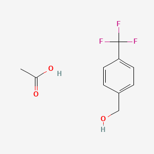 molecular formula C10H11F3O3 B14378203 Acetic acid;[4-(trifluoromethyl)phenyl]methanol CAS No. 89751-95-1