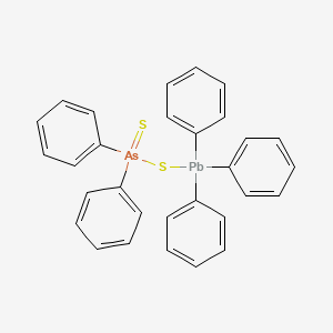 molecular formula C30H25AsPbS2 B14378276 Diphenyl(sulfanylidene)[(triphenylplumbyl)sulfanyl]-lambda~5~-arsane CAS No. 89901-40-6