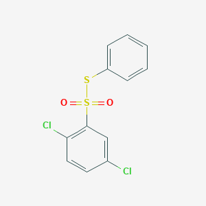 molecular formula C12H8Cl2O2S2 B14378286 S-Phenyl 2,5-dichlorobenzene-1-sulfonothioate CAS No. 88522-56-9