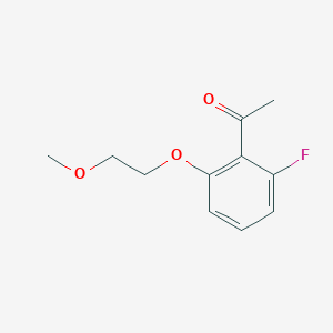 molecular formula C11H13FO3 B1437829 1-[2-Fluoro-6-(2-methoxyethoxy)phenyl]ethan-1-one CAS No. 1019625-48-9