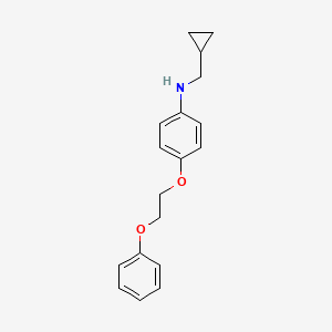 molecular formula C18H21NO2 B1437830 N-(Cyclopropylmethyl)-4-(2-phenoxyethoxy)aniline CAS No. 1040691-21-1