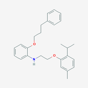 B1437835 N-[2-(2-Isopropyl-5-methylphenoxy)ethyl]-2-(3-phenylpropoxy)aniline CAS No. 1040687-89-5