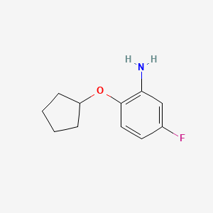 molecular formula C11H14FNO B1437836 2-(环戊氧基)-5-氟苯胺 CAS No. 1019558-38-3