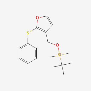 molecular formula C17H24O2SSi B14378408 tert-Butyl(dimethyl){[2-(phenylsulfanyl)furan-3-yl]methoxy}silane CAS No. 89861-10-9
